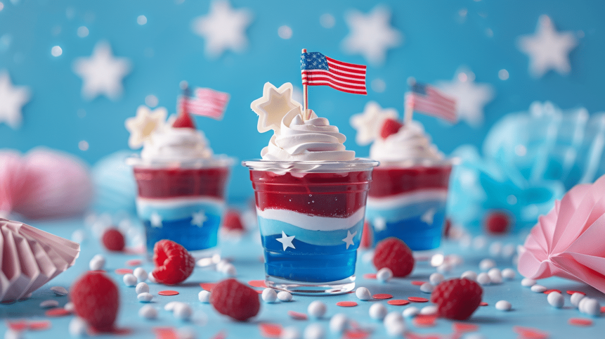 4th of july jello shots with coconut milk