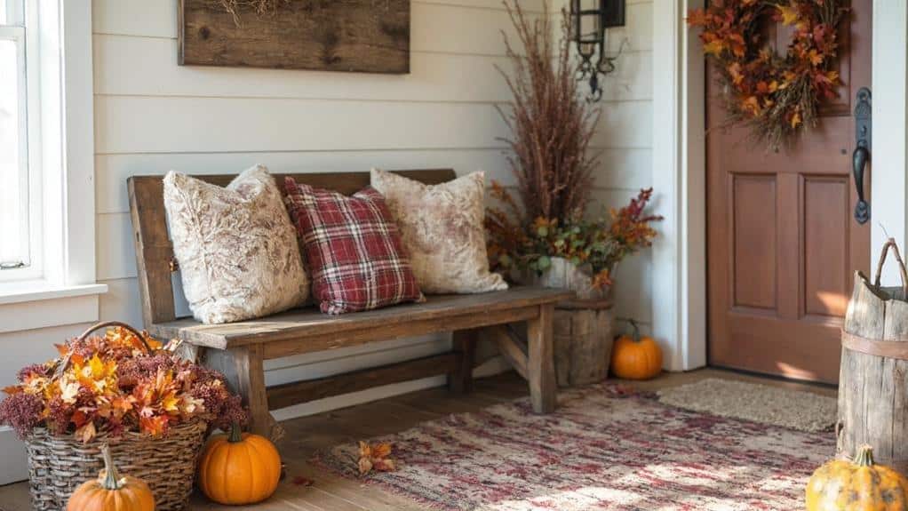 autumn inspired front door decorations