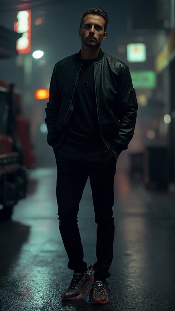 all black stylish sneakers
