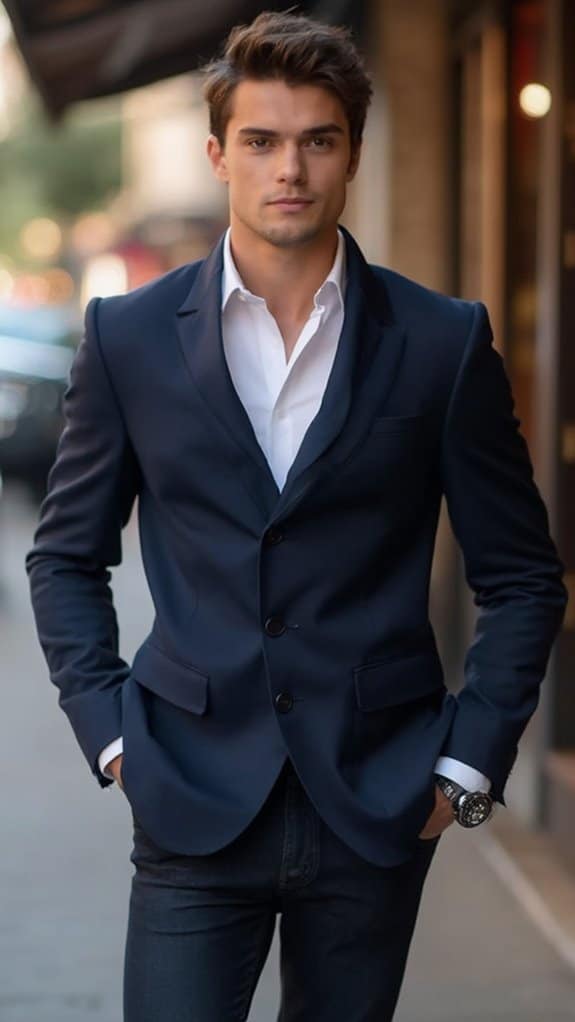 blazer and jeans combination