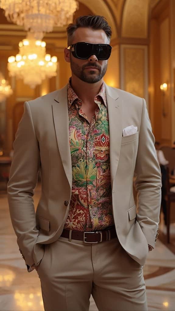 bold shirt classic suit