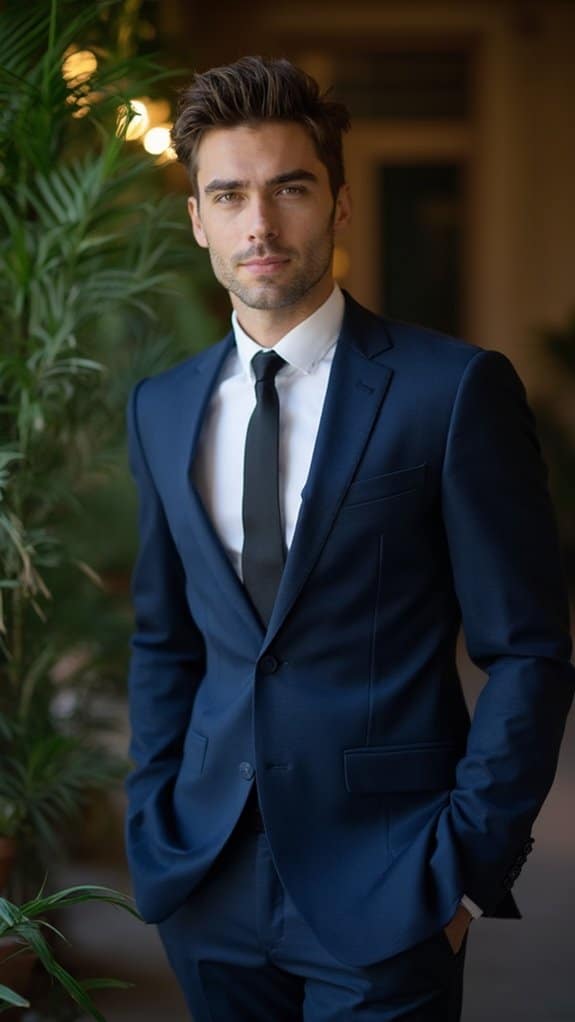 contemporary navy blue attire