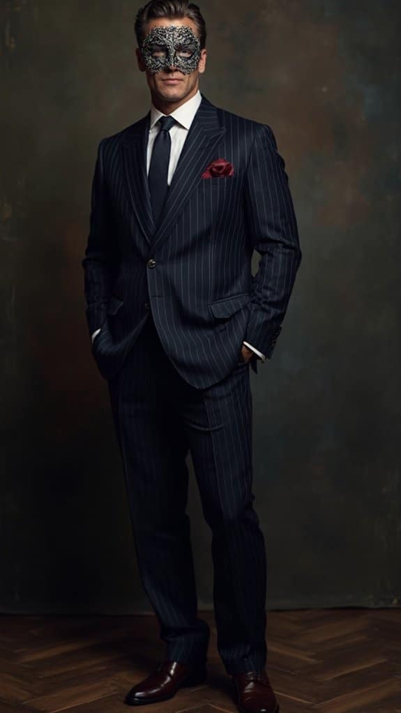 elegant striped formal attire