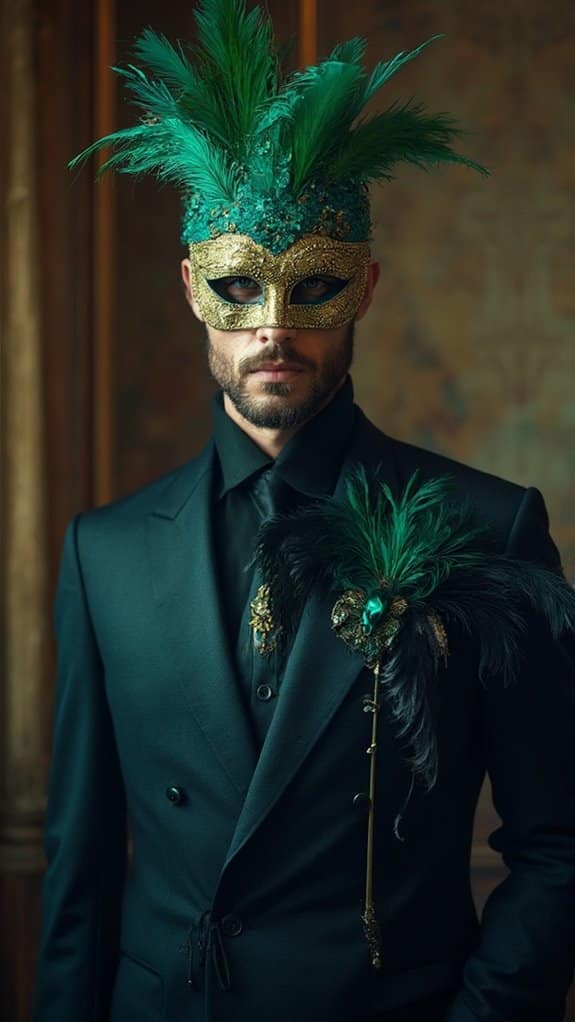 feathered artistic costume design