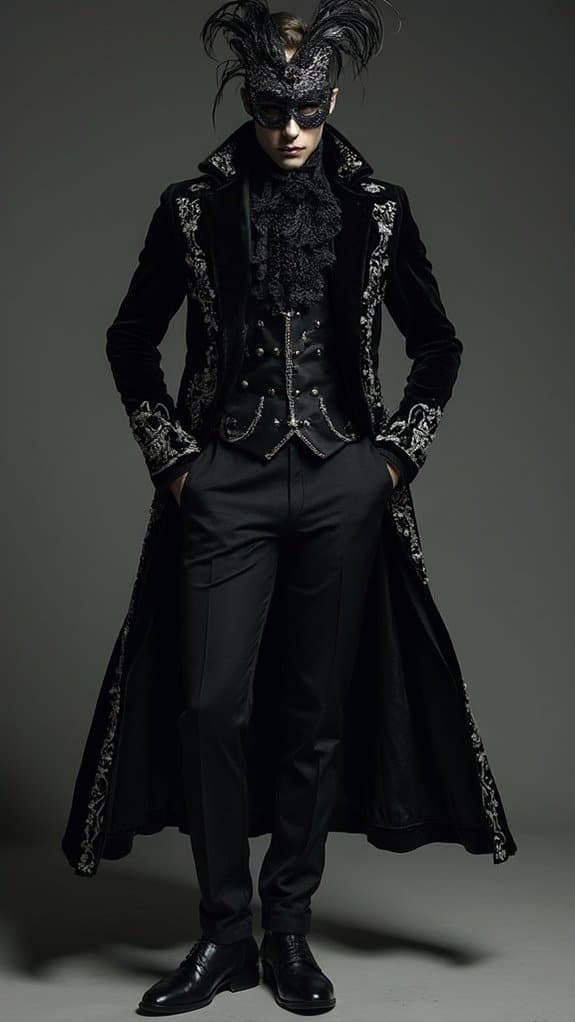 gothic fashion with dark accents