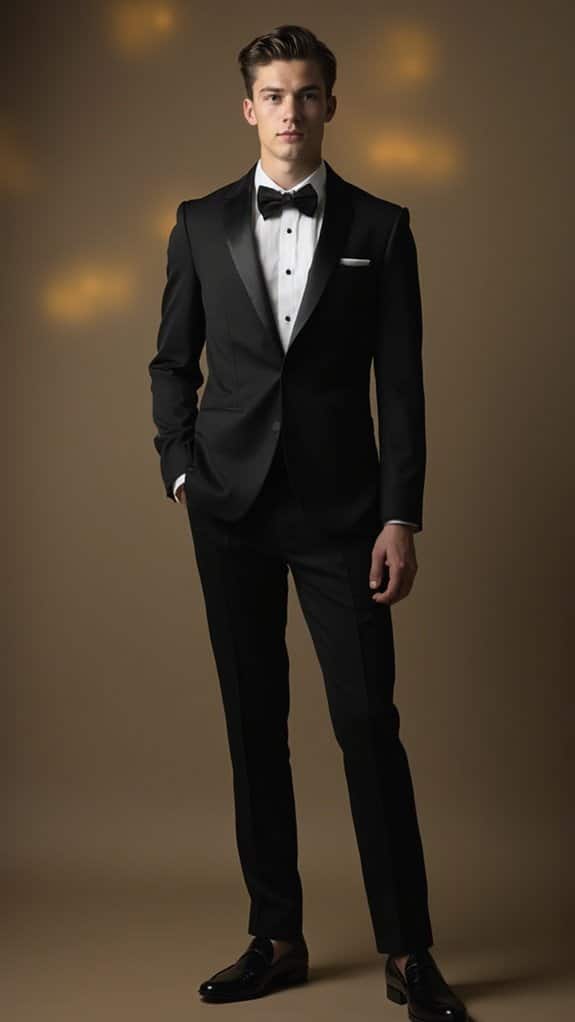 luxurious satin lapel tuxedo