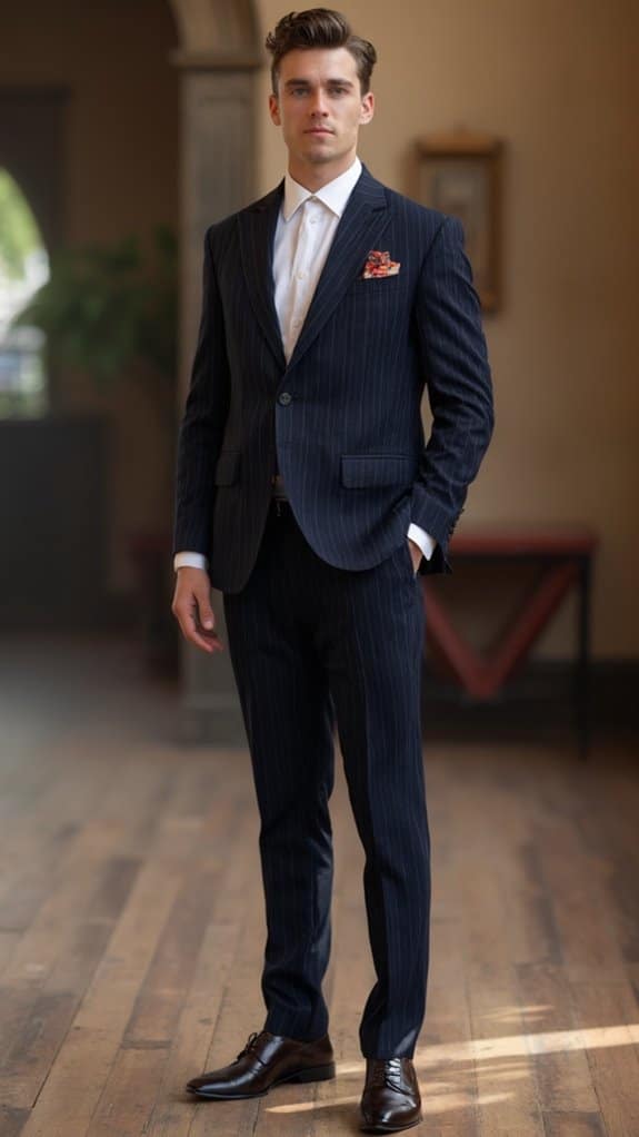 retro suit with pocket