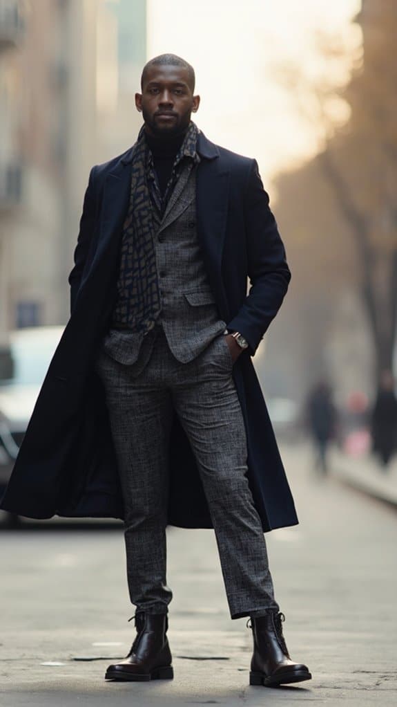 stylish long coat layers