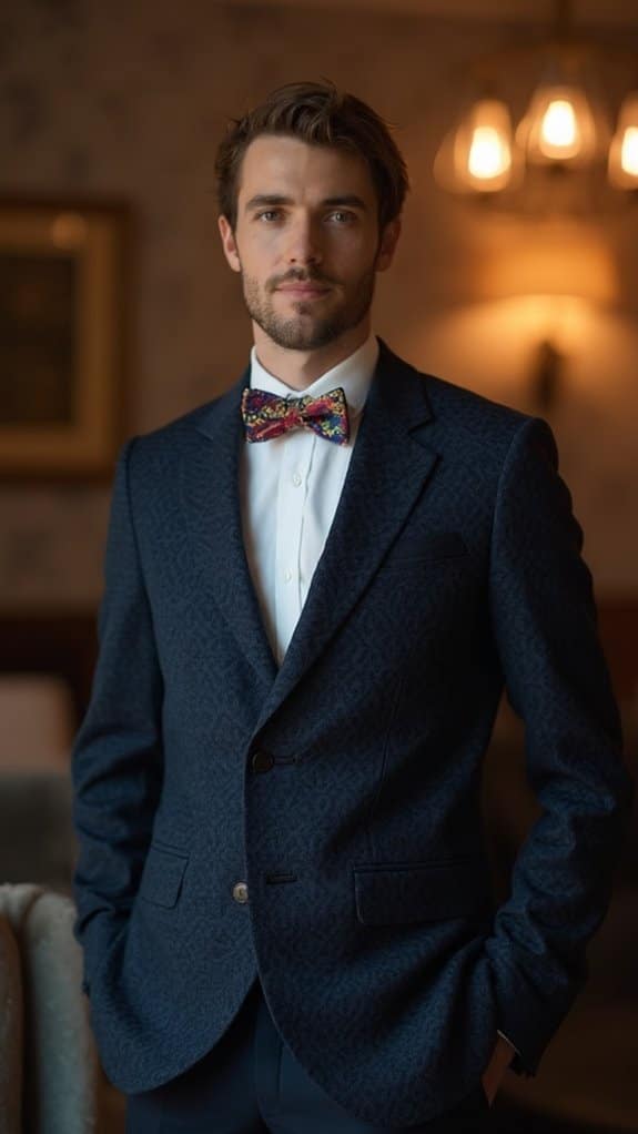 stylish textured bow tie