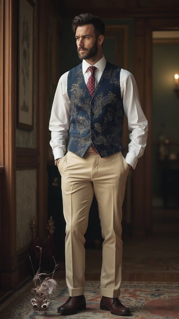 stylish waistcoat and chinos