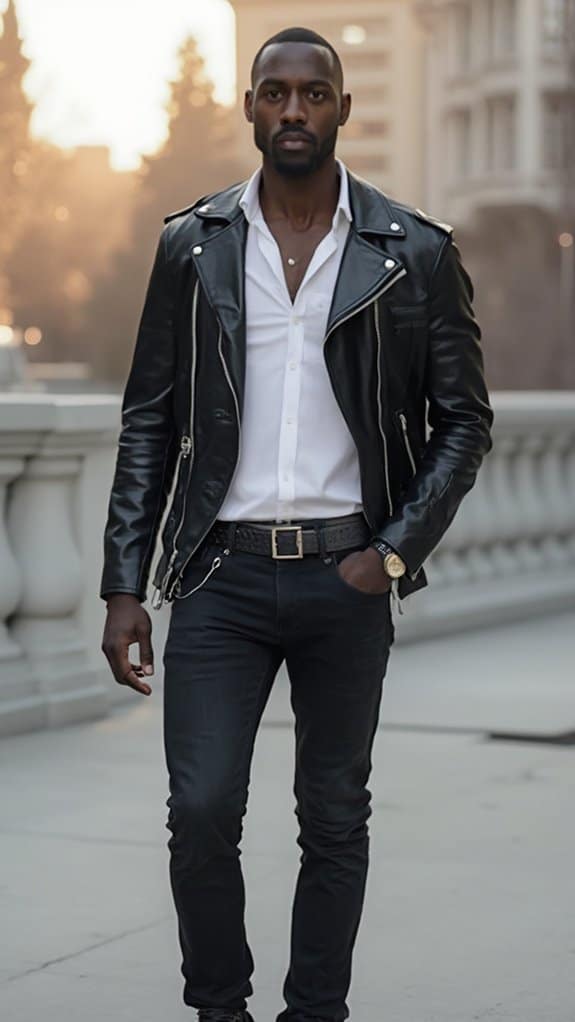 timeless stylish leather outerwear