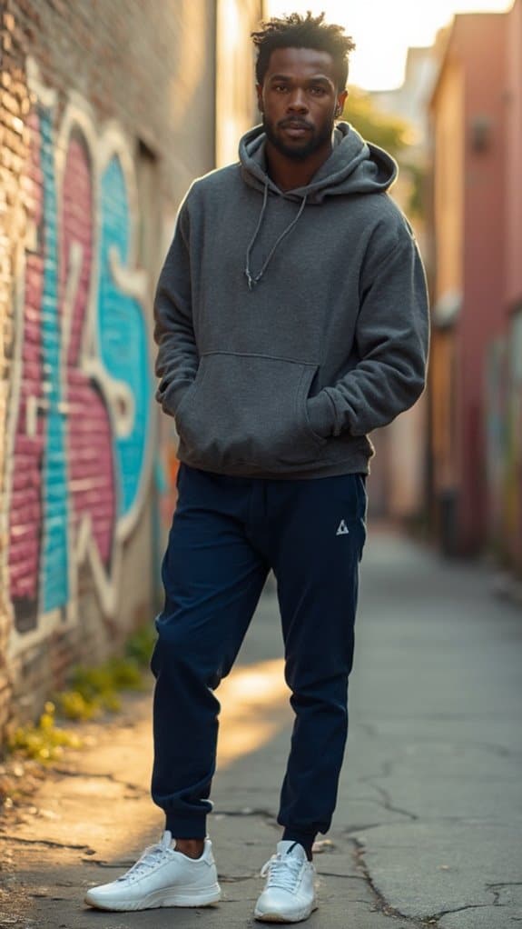 trendy hoodie and joggers
